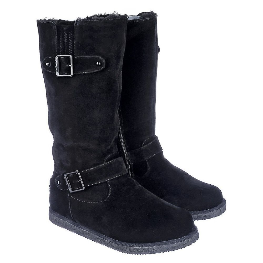 FUR INTERIOR BOOT URBAN BUCKLE - BLACK ( BRAND NEW !!!)